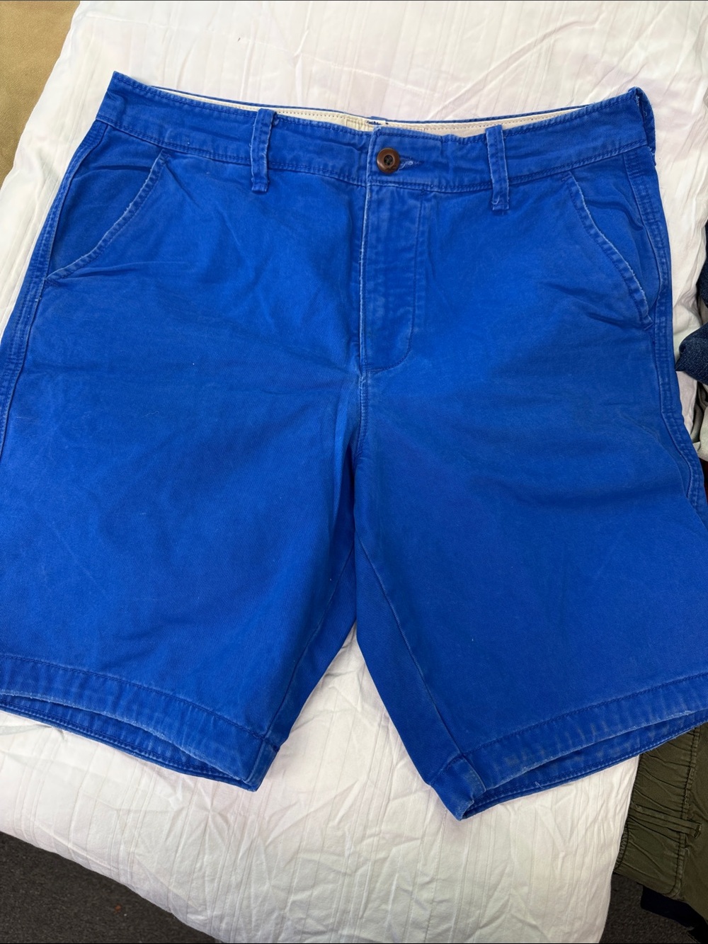 Hollister Electric Blue Flat Front Men's Shorts